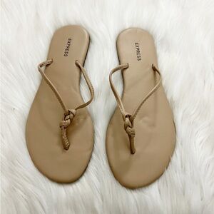 Express Tan/ Nude Braided Sandals